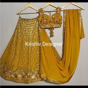 Lehenga Choli Mustard Yellow